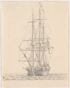 Ütülenmiş yelkenli donanma gemisi by C.A. Lorentzen