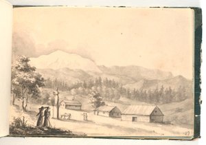Profilde duran bir adam tarafından çizik by C.F. Zeuthen