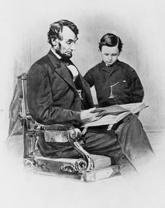 Amerika Birleşik Devletleri Başkanı Abraham Lincoln (1809-1865), oğlu Thomas 