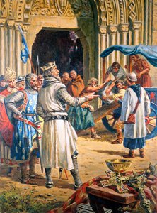 I. Edward (1239-1307) İskoçların Çekici (kağıt üzerine guaj)