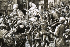 İngiliz halkı Kraliçe Isabella ve Roger Mortimer