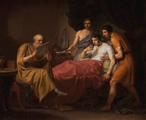 Büyük İskender hasta yatağında by Christoffer Wilhelm Eckersberg