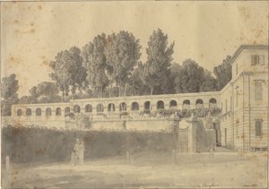 Casino del Muro Torto i Villa Borgheses var, Rom by Christoffer Wilhelm Eckersberg