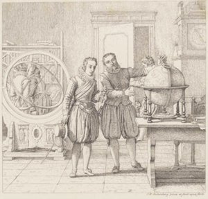 IV. Christian, Uranienborg'da Tycho Brahe'yi ziyaret etti by Christoffer Wilhelm Eckersberg