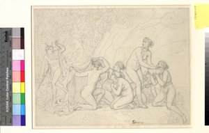 Diana ve Aktaeon. by Christoffer Wilhelm Eckersberg