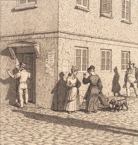 Bir sokak köşesi. "Doğrusal Perspektif" için İllüstrasyon, Plaka VII by Christoffer Wilhelm Eckersberg