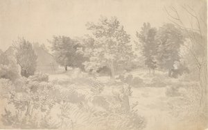 Ağaçları olan bir muhafaza by Christoffer Wilhelm Eckersberg
