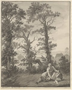 Skjoldnæsholm çevresindeki alandan by Christoffer Wilhelm Eckersberg