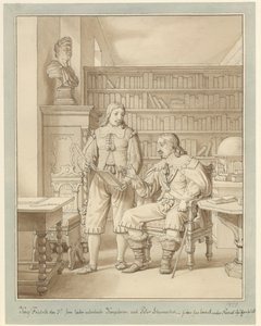 Frederik III, Peder Schumacher tarafından hazırlanan Kraliyet Yasasına sahipti. by Christoffer Wilhelm Eckersberg