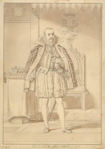 taç giyme elbiseli Frederik II. by Christoffer Wilhelm Eckersberg