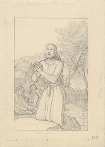 Kristus ve Gethsemane. by Christoffer Wilhelm Eckersberg
