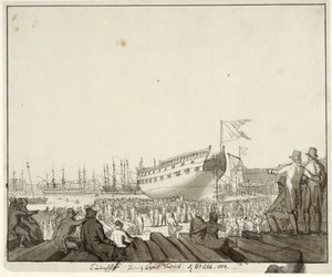Astar Prens Christian Frederik yığından kaçıyor by Christoffer Wilhelm Eckersberg