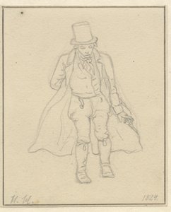 Portre ressamı Hans Hansen, tam figür by Christoffer Wilhelm Eckersberg