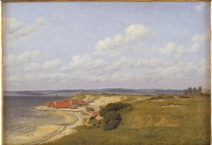 Flensburg Fiord tarafından Renbjærg Çini İşleri by Christoffer Wilhelm Eckersberg