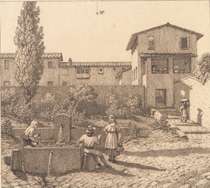 Bir İtalyan Köyünden Bir Görünüm by Christoffer Wilhelm Eckersberg