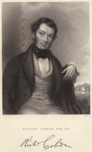 Richard Cobden, Esquire, MP (gravür) by C. A. du Val and Co.
