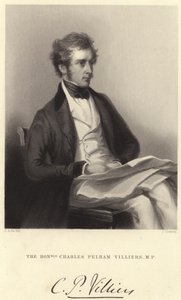 Saygıdeğer Charles Pelham Villiers, MP (gravür) by C. A. du Val and Co.