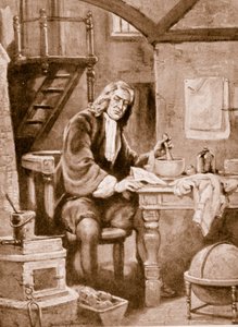 Sir Isaac Newton küçük odasında