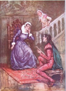 Bir kraliçenin beğenisini kazanan müzisyen. İskoç Kraliçesi Mary ve David Rizzio (renkli lito)