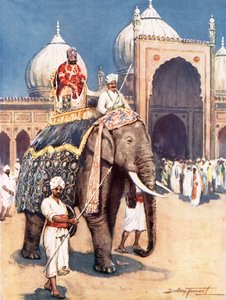 Güzel inci caminin ışıltılı güzelliği (renkli litho) by C. Dudley Tennant