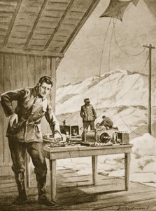 Harika bir sorunu çözen üç tıklama (litho) by C. Dudley Tennant