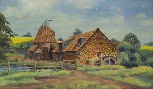 Preston Mill, Kuzey Berwick, 1947 by C. Hersley Gilbert