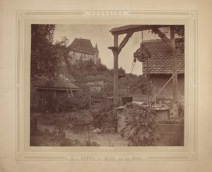Heidelberg - Bahçeden Kale Görünümü, 1870 dolayları (kart stoğu üzerine albüm baskısı) by C. M. Eckert