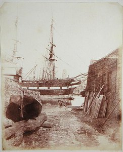 Nehir ve Rıhtım Sahnesi c.1846 (fotogravür)
