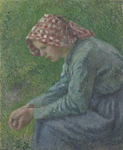 Oturan Köylü Kadın, 1885 by Camille Jacob Pissarro