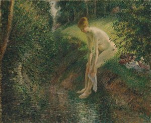 Ormanda Yıkanan Kişi, 1895 by Camille Jacob Pissarro