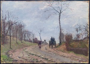 Bir Köy Yolunda Araba, Kış, Louveciennes