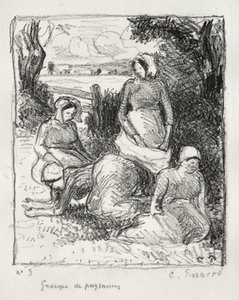 Köylü Grubu, c. 1896. by Camille Jacob Pissarro