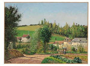 Pontoise yakınlarındaki Hamlet, 1872 by Camille Jacob Pissarro