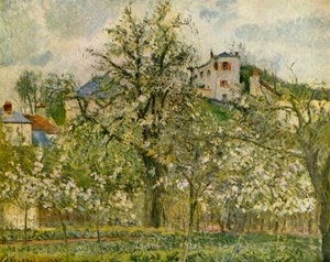 Çiçekli Meyve Ağaçları Olan Mutfak Bahçesi, 1877, 1939. by Camille Jacob Pissarro