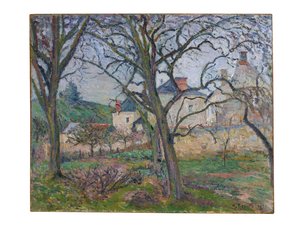 Saint-Denis sahiline doğru görülen Maubuisson bahçesi, Pontoise, 1876 by Camille Jacob Pissarro