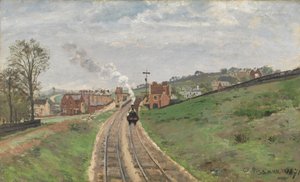 Lordship Lane İstasyonu, Dulwich, 1871 by Camille Jacob Pissarro