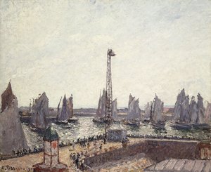 Dış Liman ve Vinçler, Le Havre; Dış liman ve Anse des Pilotes, Le Havre, 1903 by Camille Jacob Pissarro