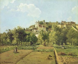 Pontoise veya Ermitaj Bahçeleri, Pontoise, 1867 by Camille Jacob Pissarro