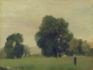 La Roche-Guyon Çayırları, 1859 by Camille Jacob Pissarro