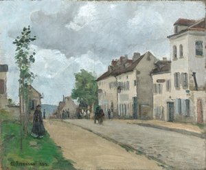 Pontoise Straße (Rue de Gisors) by Camille Jacob Pissarro