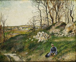 Lahana Toplayıcılar, Pontoise; Les Carrieres du Chou, Pontoise, 1882 by Camille Jacob Pissarro