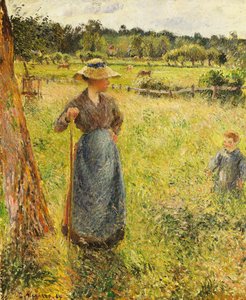 Haymaker, 1884 by Camille Jacob Pissarro
