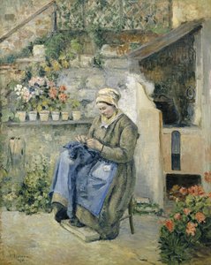 Neşeli Anne; La Mere Jolly, 1874 by Camille Jacob Pissarro
