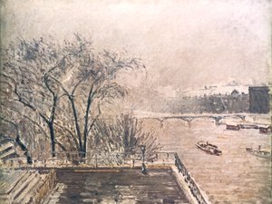 Louvre Kar Altında, 1902 by Camille Jacob Pissarro