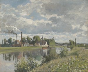 Pontoise yakınlarındaki Oise Nehri, 1873 by Camille Jacob Pissarro