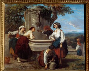 Ossaloises çeşmede Ossau vadisinden çiftçiler çeşmede tartışmak için buluşuyor. Camille Roqueplan