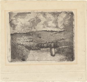 Bir Köy Yolunda Yürüyen Bir Kadın La Femme sur la Route, 1879. by Camille Pissarro