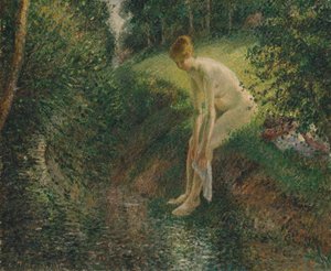Ormanda Yıkanan Kişi, 1895. by Camille Jacob Pissarro