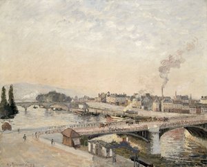 Boieldieu ve Corneille köprüleri by Camille Jacob Pissarro