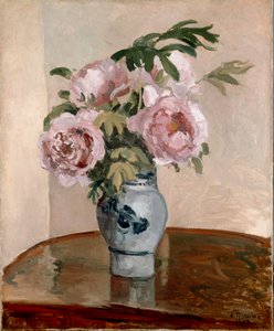 Pembe Şakayık Buketi, 1873 by Camille Pissarro